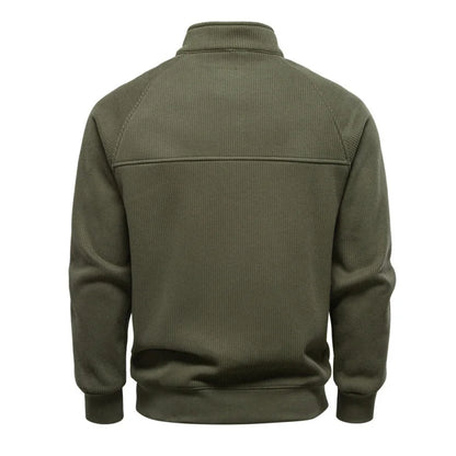 Half-Zip Sweatshirt Stand Collar