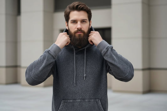 2025 New High Street Sweater Heavy Wash Loose American Retro Hooded Jacket Handsome Lazy Style Senior