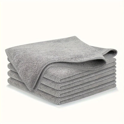 5/10/20pcs Kitchen Towel, Ultra-fine Fiber Light Gray Cleaning Cloth Set, Absorbent, Soft And Stain-removing Cloth