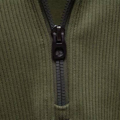 Half-Zip Sweatshirt Stand Collar
