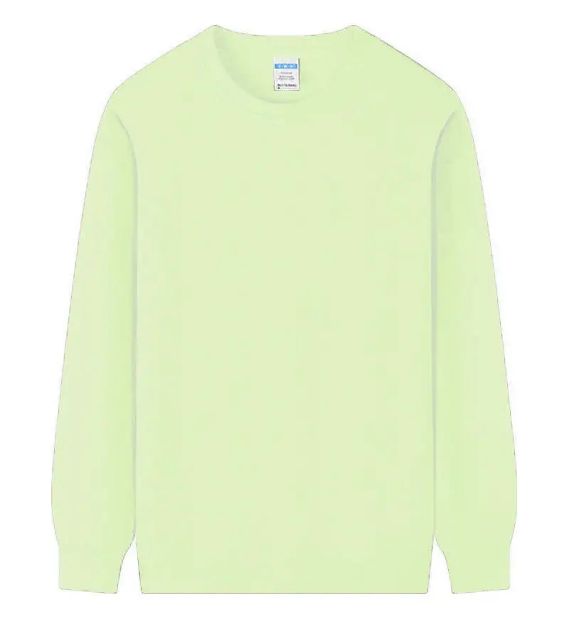 Free printing DIY Customise Your Brand Logo Unisex Trend Casual Top Custom Crew Neck Pullover Personalised Sweatshirt Custom